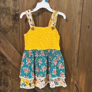 Floral Sundress with Yellow Bodice